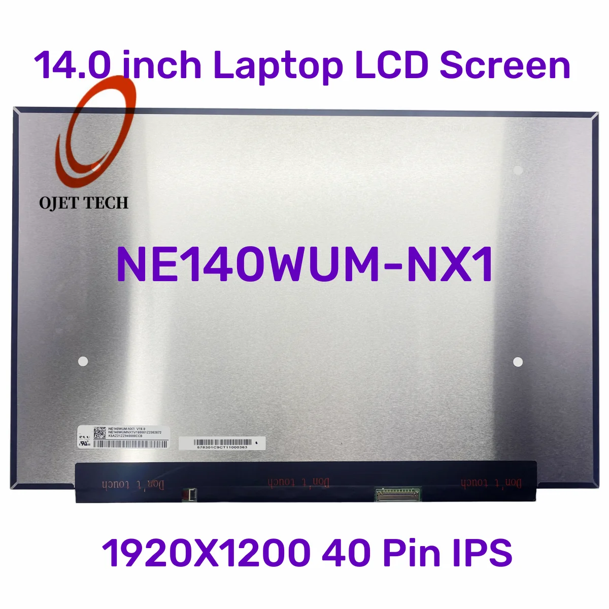 NE140WUM-NX1 IPS Ʈ LCD ȭ EDP ÷ ü, V18.0, 14.0 ġ, 1920x1200, 40 